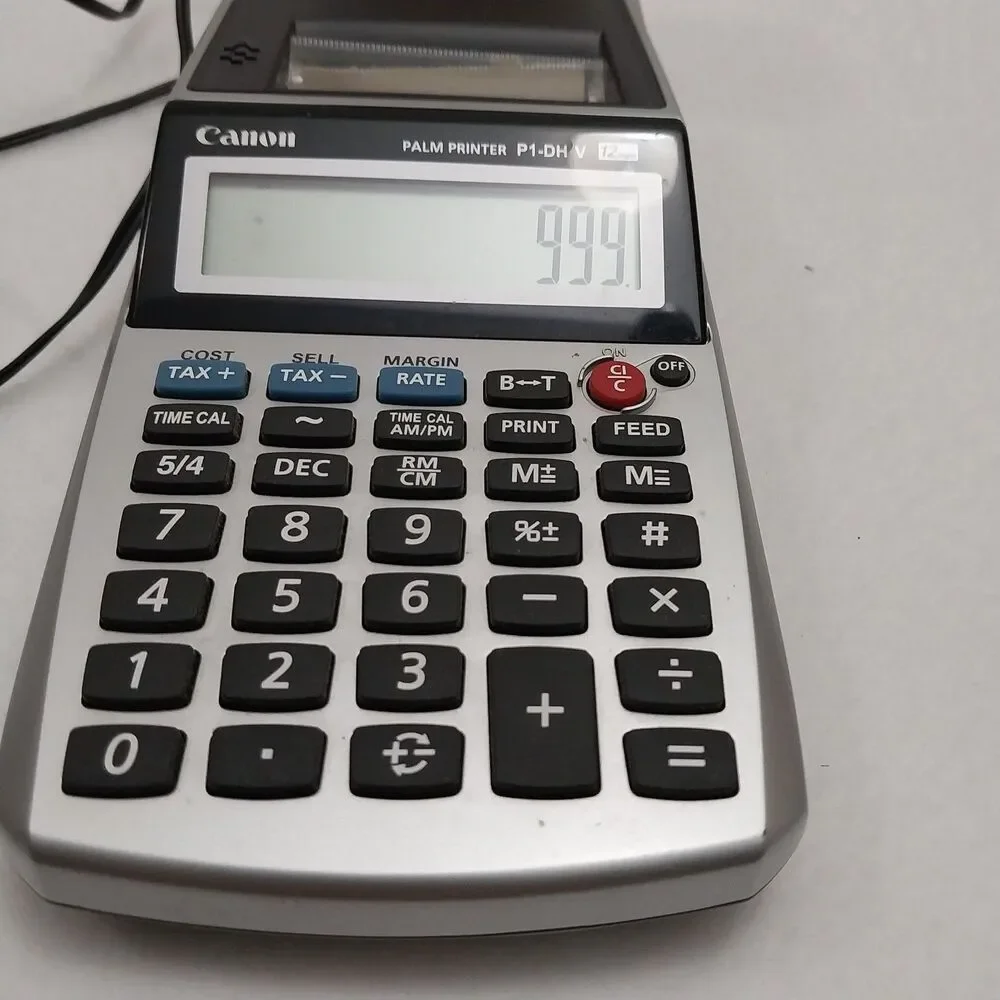 Canon Palm Printer P1-DH V 12 Digits Adding Machine #X20
